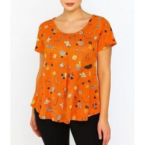 Disney Parks Halloween Treats Candy Print Tunic Tee Size Small